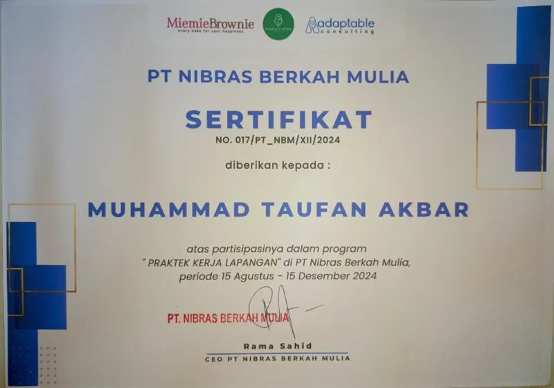 Full Stack Developer — PT Nibras Berkah Mulia