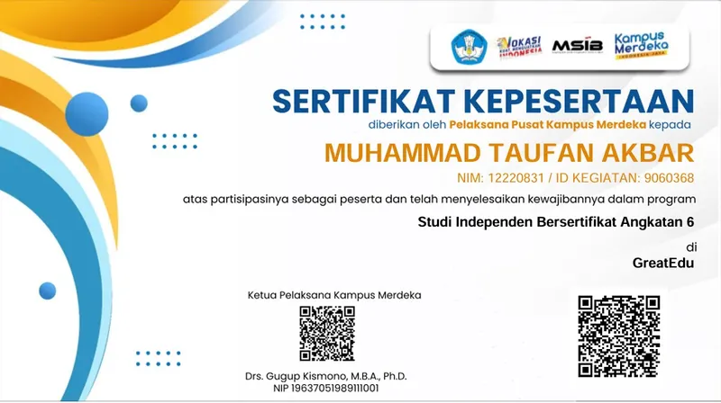 Studi Independen VI — Kampus Merdeka (MSIB)
